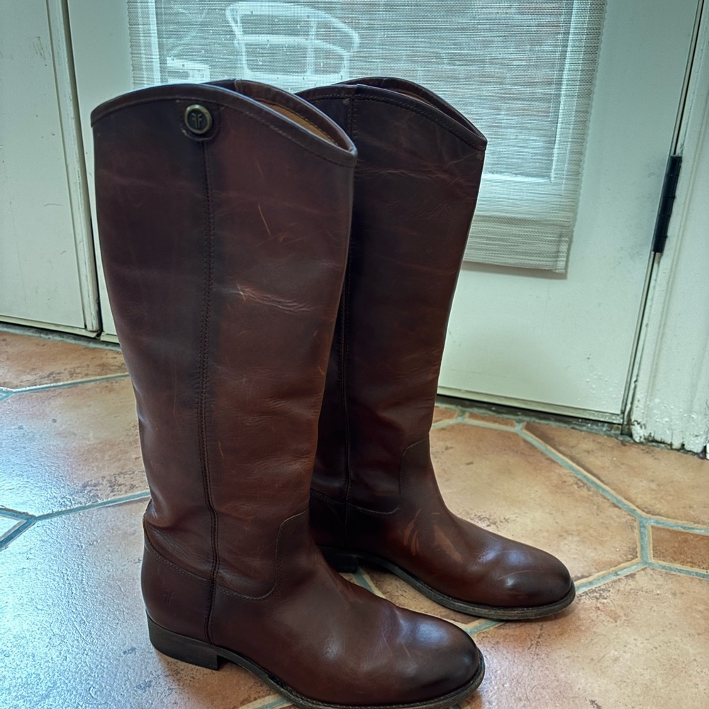 Frye Melissa Brown Leather Boots